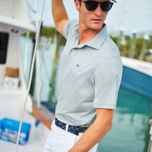 🐋🐋Vineyard Vines Men's Edgartown Pique Polo XL Aqua Haze NWOT